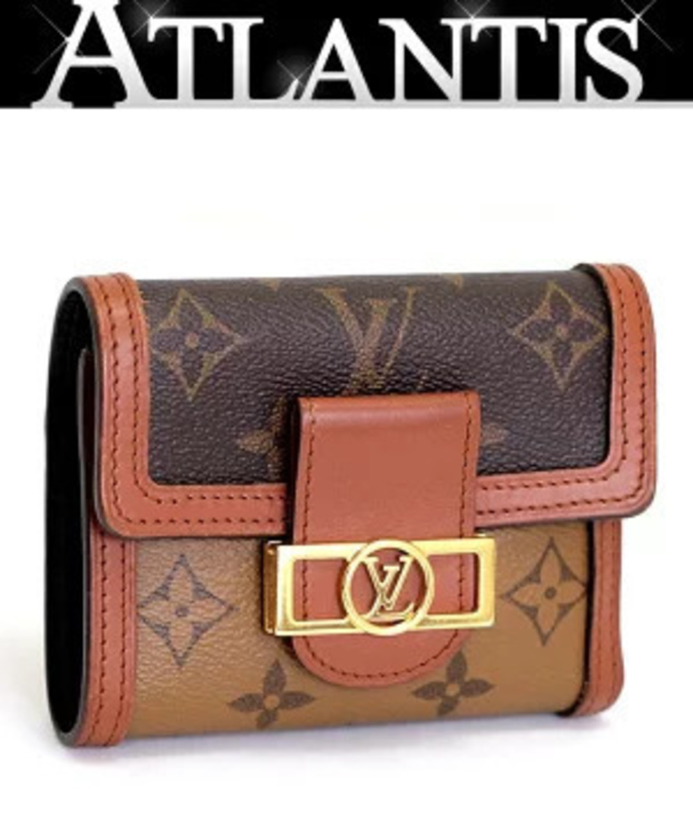 Louis Vuitton Portefeuille Dauphine Tri fold Wallet Monogram Reverse